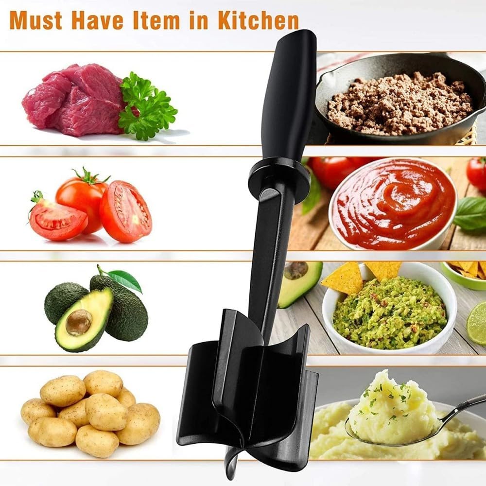 Premium Multifunctional Meat Chopper & Grinder - Heat-Resistant Kitchen Tool for Ground Beef, Turkey & Hamburger Meat | Perfect for Meal Prep, BBQ & Home Cooking