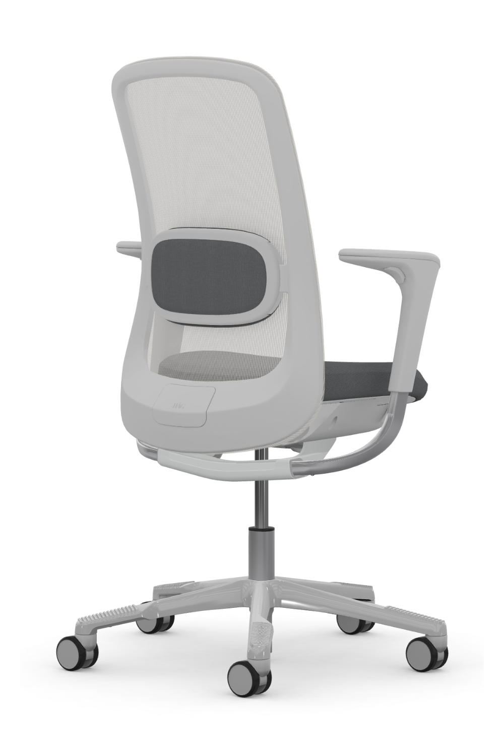 9 to 5 Office White Mid Back Task Chair with Lumbar Support - Ergonomic Computer Desk Chair for Home & Office Workspaces (Model 205)