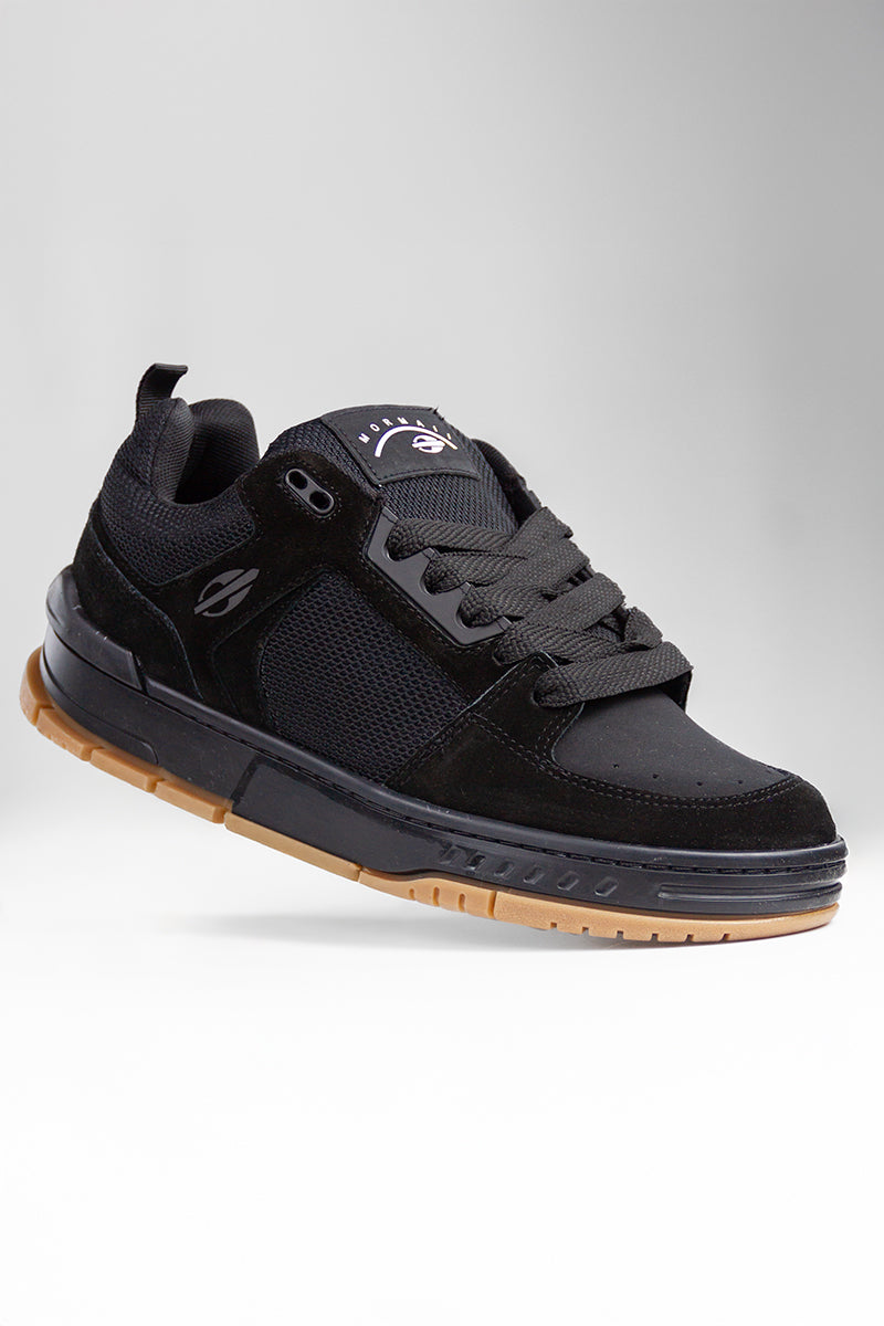 Mormaii Crest Black Gum Sneakers - Lightweight Comfortable Running Shoes for Men & Women - Perfect for Jogging, Gym Workouts & Casual Wear