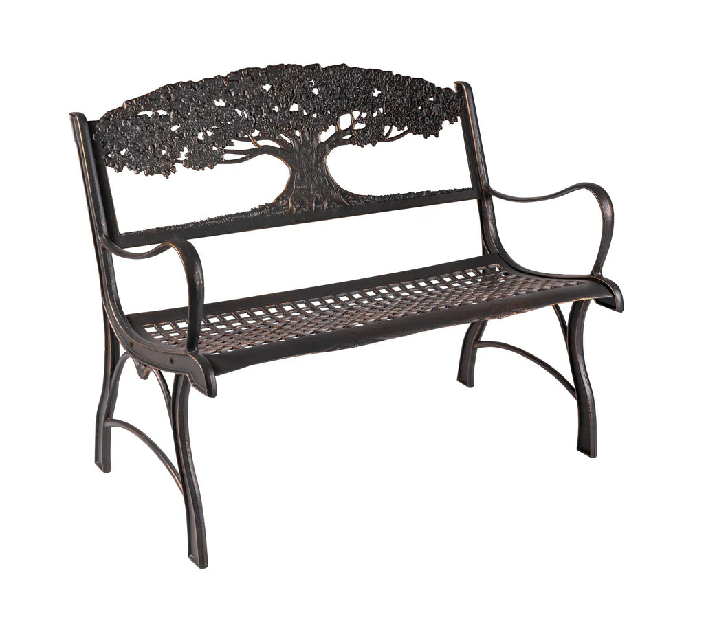 Outdoor Tree Loveseat - Rustic Wooden Bench for Garden, Patio, and Backyard - Perfect for Relaxing Under Shade Trees or as a Cozy Seating Area