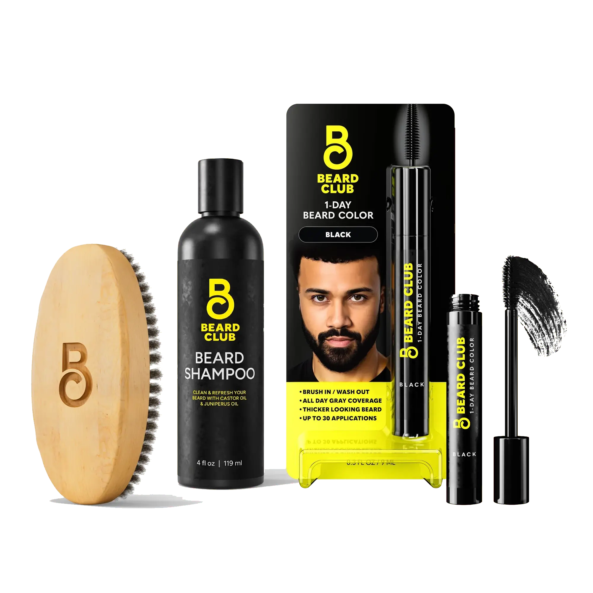 Best Beard Color Kit for Men - Natural Black Hair Dye | Easy DIY Application for Gray Coverage & Styling at Home