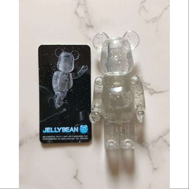 Bearbrick Series 31 JELLYBEAN Silver Glitter Collectible Figure - 100% Authentic - Limited Edition Art Toy for Display & Collection - Perfect for Home Decor, Office Display, and Gift Giving