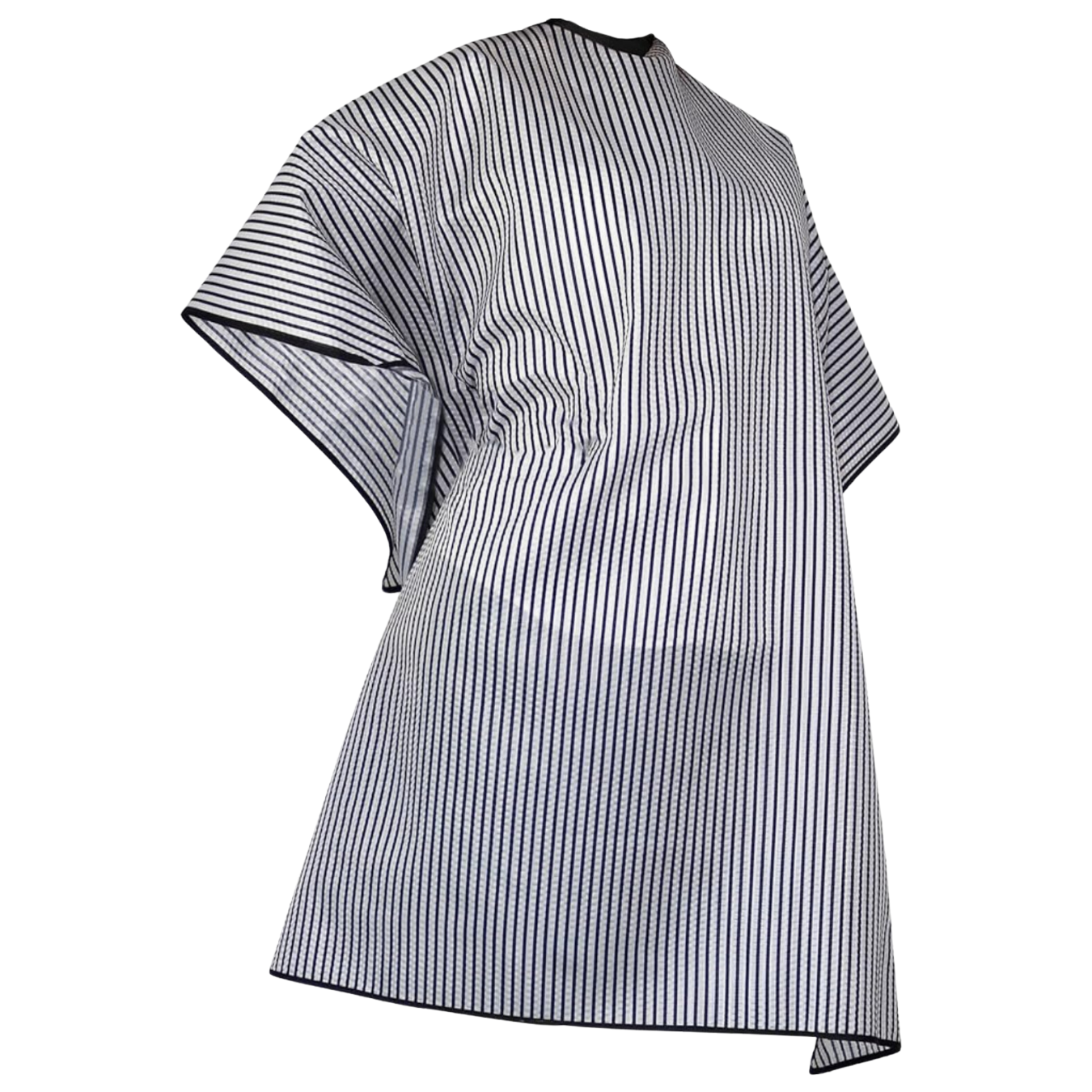 Professional Barber Cape - Classic Pinstripe Design, One Size Fits All (46