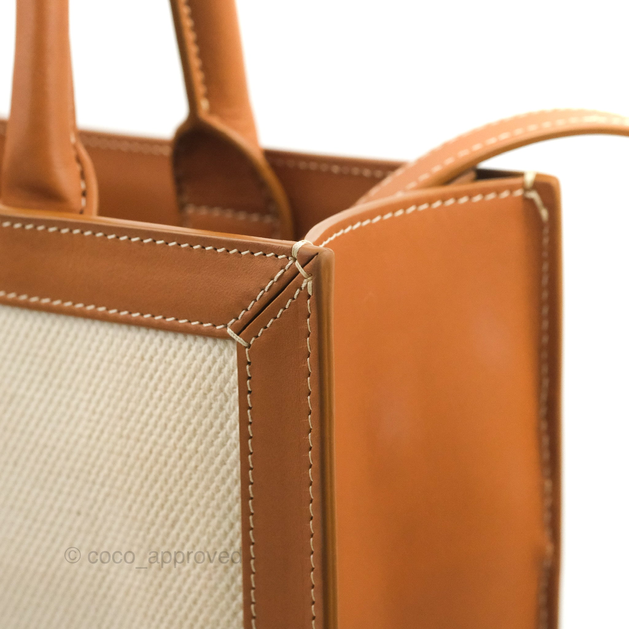 Celine Small Vertical Cabas Tote Bag with Celine Print in Natural/Tan - Perfect for Work, Travel & Everyday Use
