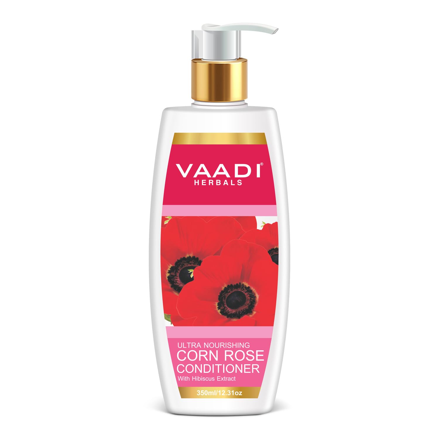 Vaadi Herbals Corn Rose Hair Conditioner with Hibiscus Extract - 350ml | Natural Hair Care for Dry & Damaged Hair | Perfect for Daily Use & Salon Quality Treatment at Home