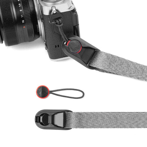 Peak Design Leash Camera Strap - Adjustable & Comfortable Neck Strap for DSLR & Mirrorless Cameras (Ash Gray) - Perfect for Travel, Hiking & Outdoor Photography