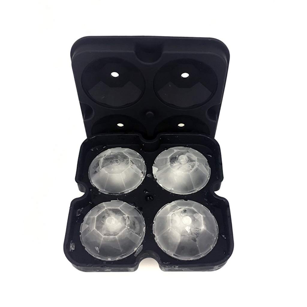 Premium 3D Diamond Silicone Ice Cube Tray - Whiskey & Cocktail Ice Ball Maker, Chocolate Mold for Kitchen & Bar Accessories (Set of 2) - Perfect for Cocktail Parties, Home Bars & Gourmet Desserts