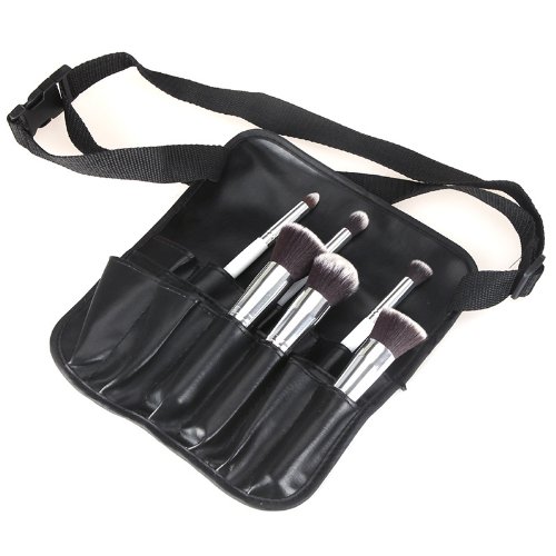 Professional PVC Cosmetic Makeup Brush Apron with Adjustable Belt Strap - Waterproof Artist Organizer Bag for Makeup Artists, Beauty Salon & Home Use