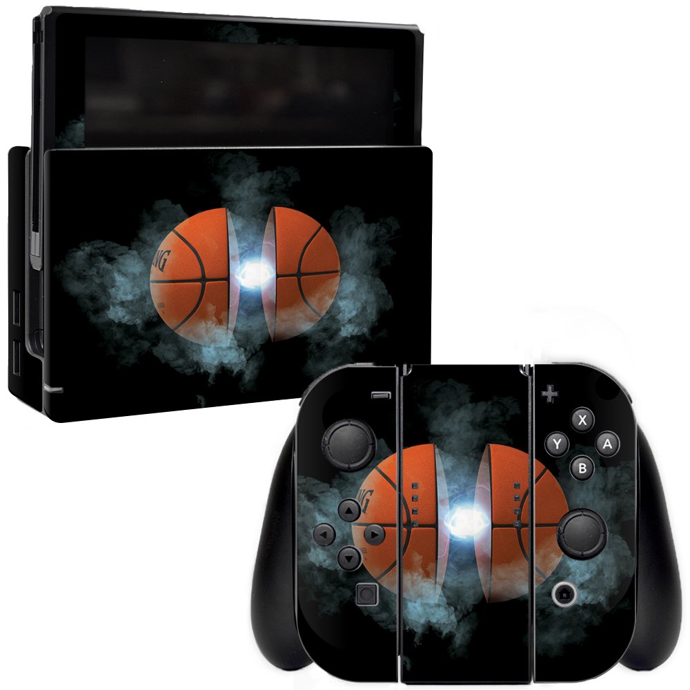Premium Nintendo Switch Skin Wrap - Basketball Orb Design | Durable Vinyl Decal Cover | Easy to Apply & Remove | Made in USA | Perfect for Gaming Protection & Customization