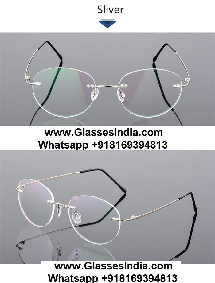 Retro Round Foldable Ultra Light Blue Light Blocking Computer Glasses - Memory Frame Rimless Eyewear for Men & Women - Perfect for Office, Gaming & Screen Time