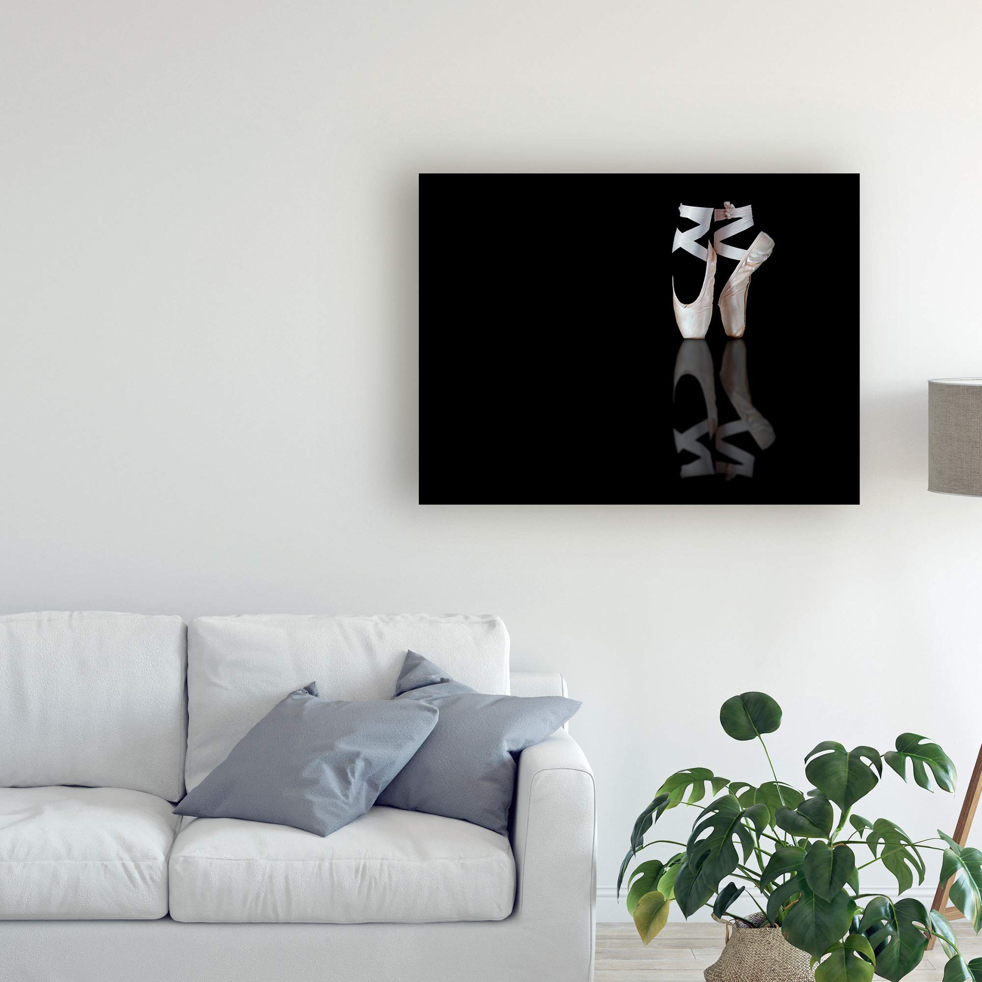 Trademark Fine Art 35x47 Ballet Shoes by Pauline Pentony MA - Elegant Ballet Wall Decor for Dance Studios, Bedrooms & Home Art Collection