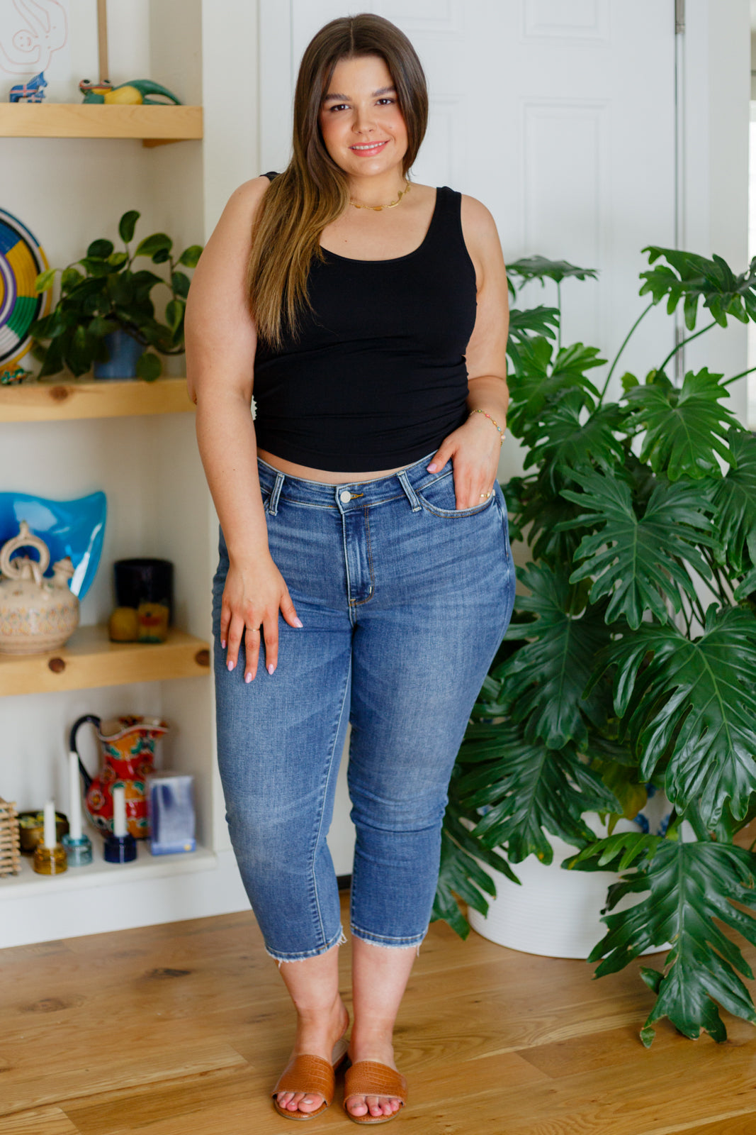 Carefree Seamless Reversible Tank Top for Women - Soft Stretch Black Camisole | Perfect for Yoga, Layering & Everyday Wear