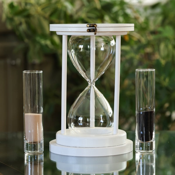 Unity Hourglass Sand Ceremony Set - Wedding Unity Ceremony Kit for Couples - Perfect for Weddings, Vow Renewals & Anniversaries
