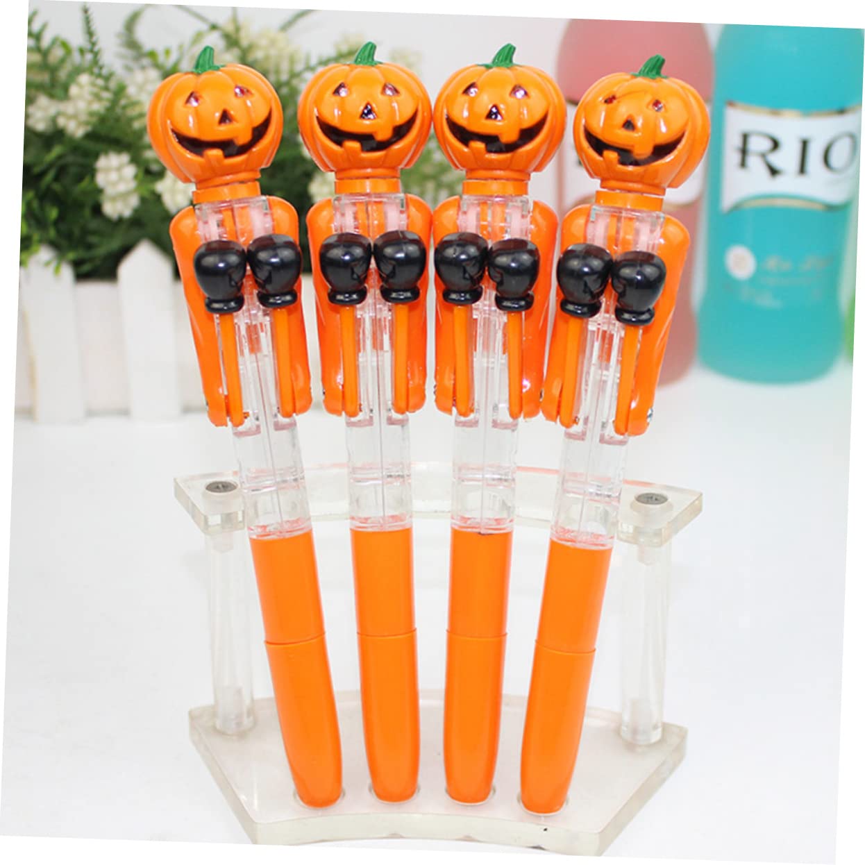 DIYEAH 4-Pack Cute Gel Ballpoint Pens - Smooth Writing Adorable Fun Pens for School, Office & Journaling - Perfect Student Gift & Pumpkin Prize Pens