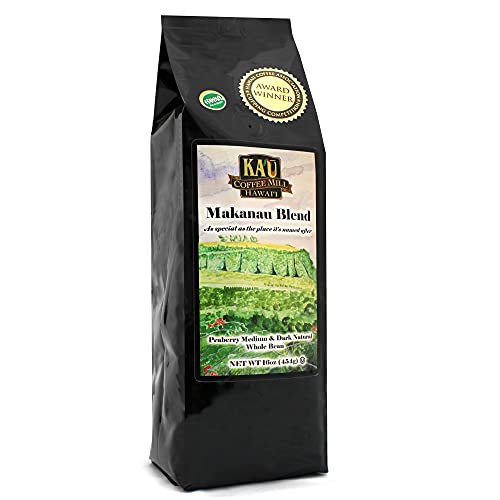 Premium Ka'u Coffee Whole Bean - Medium Dark Roast 100% Hawaiian Award-Winning Coffee by Ka'u Coffee Mill | Gourmet Brew for Home, Office & Gifts