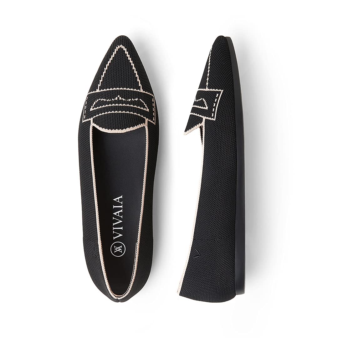 VIVAIA Adele Women's Washable Slip-On Loafers - Comfortable Pointed Toe Casual Flats for Office Work & Business Wear | Perfect for Professional Women, Daily Commute & Travel