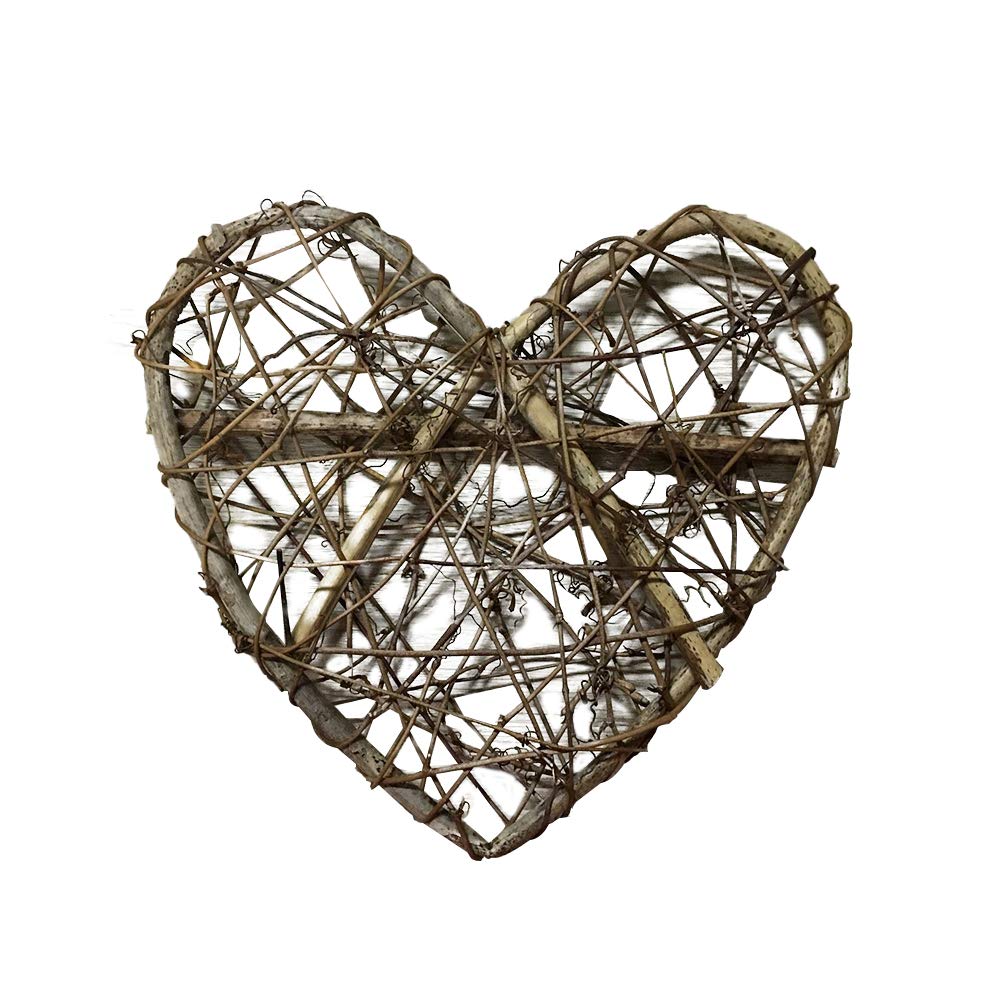 Takefuns Heart-Shaped Christmas Wreath - Handmade Artificial Rattan Wreath for Wedding, Christmas Tree Decor, DIY Hanging Woven Garland - Perfect for Holiday Home Decor, Party & Seasonal Crafting