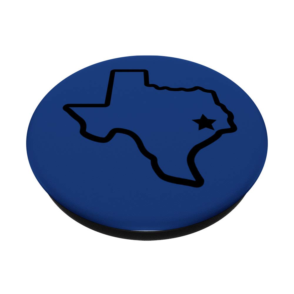 Texas Outline with Star on Houston Blue Phone Case - Durable Protective Cover for iPhone & Samsung - Perfect for Travel, Gifts & State Pride