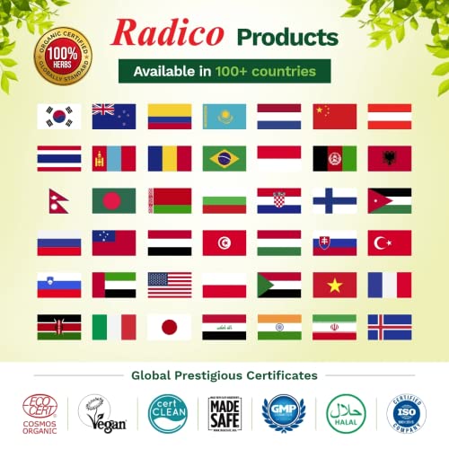 Radico Organic Herbal Henna Hair Treatment Powder - 100% Natural & Chemical-Free for Soft, Shiny, Healthy Hair | Anti-Hair Loss, Damage Repair, Dandruff Prevention | Perfect for At-Home Hair Care & Salon-Quality Results
