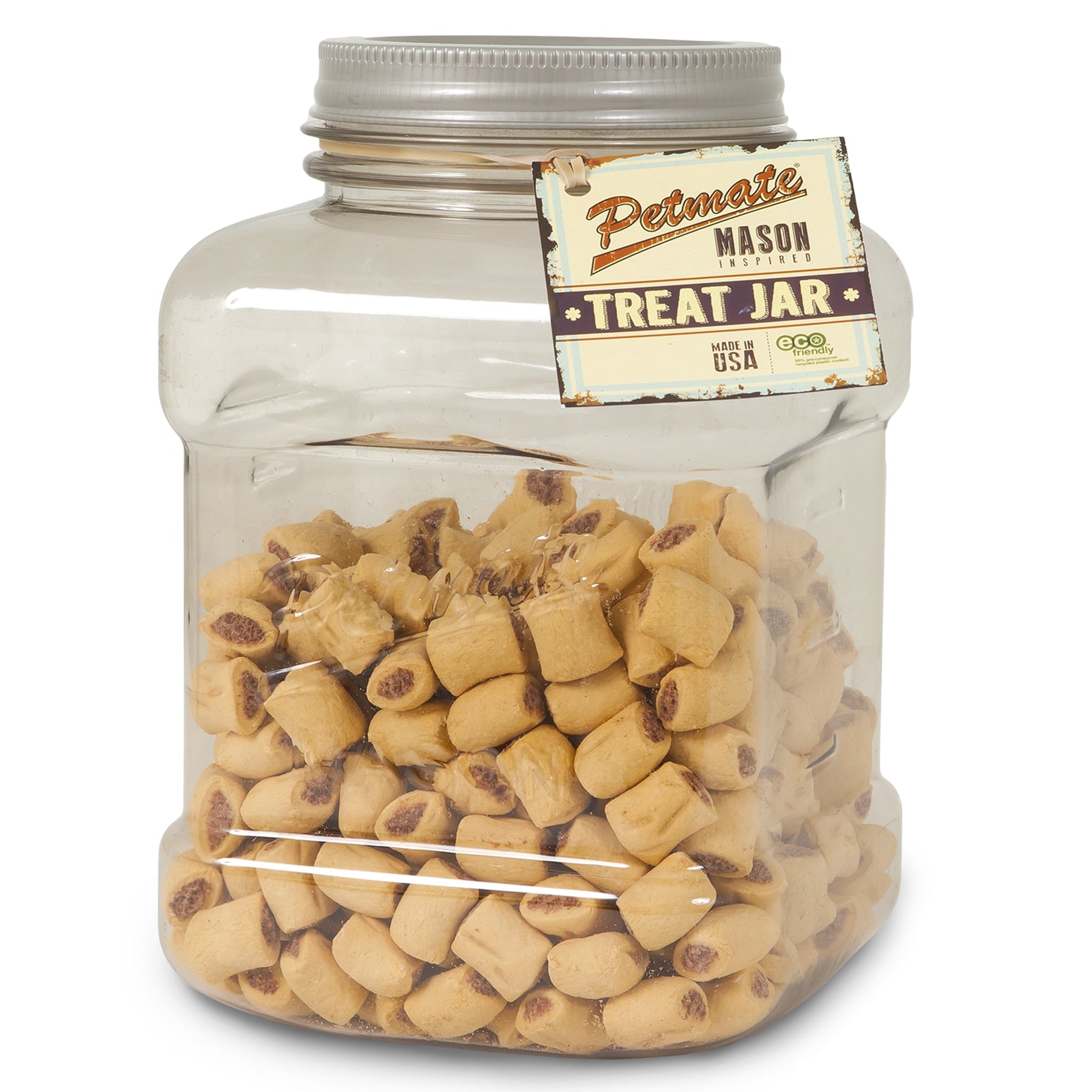 Petmate Mason Style Pet Treat Jar 150 oz - Airtight Dog & Cat Food Storage Container - Perfect for Kitchen Counter, Pantry, or Pet Feeding Station Organization