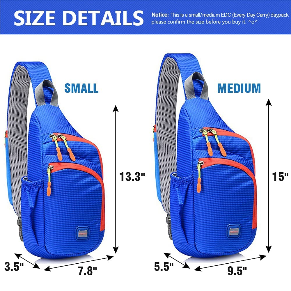 Waterproof Unisex Small Sling Backpack - Lightweight Crossbody Shoulder Bag for Travel, Hiking & Daily Use | Durable Chest Pack for Men & Women