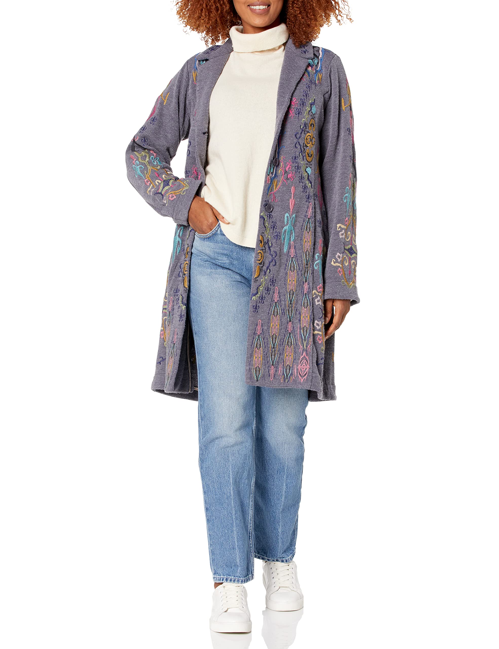 Biya Johnny Was Women's Long Sleeve Sweater - Soft Knit Pullover for Fall & Winter - Cozy Casual Wear for Work, Travel & Lounge