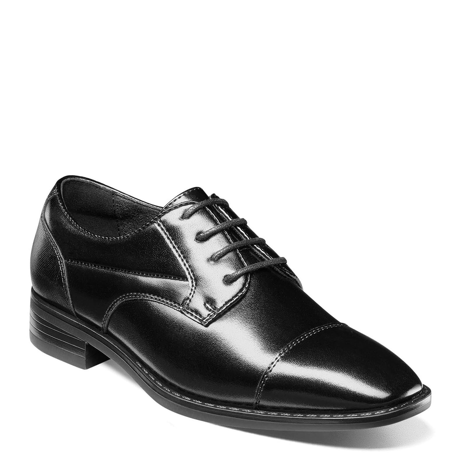 STACY ADAMS Boys' Kallum Cap Toe Oxford Dress Shoes - Classic Formal School Uniform & Wedding Occasions