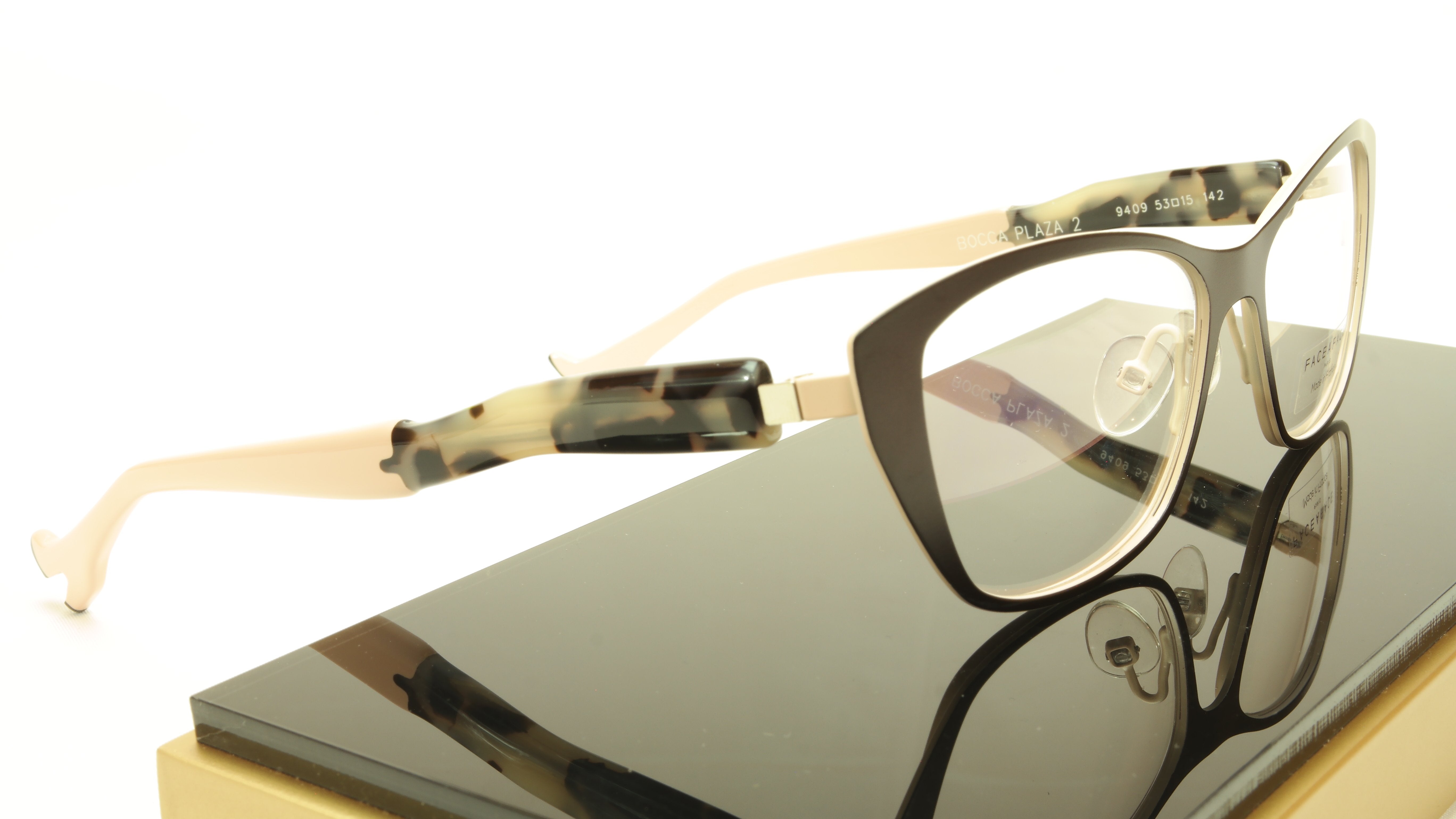 Face A Face Bocca Plaza 2 Col. 9409 Eyeglasses - French Made Acetate Frame (53-15-142) | Premium Designer Glasses for Women & Men | Perfect for Office, Reading & Fashion Accessories