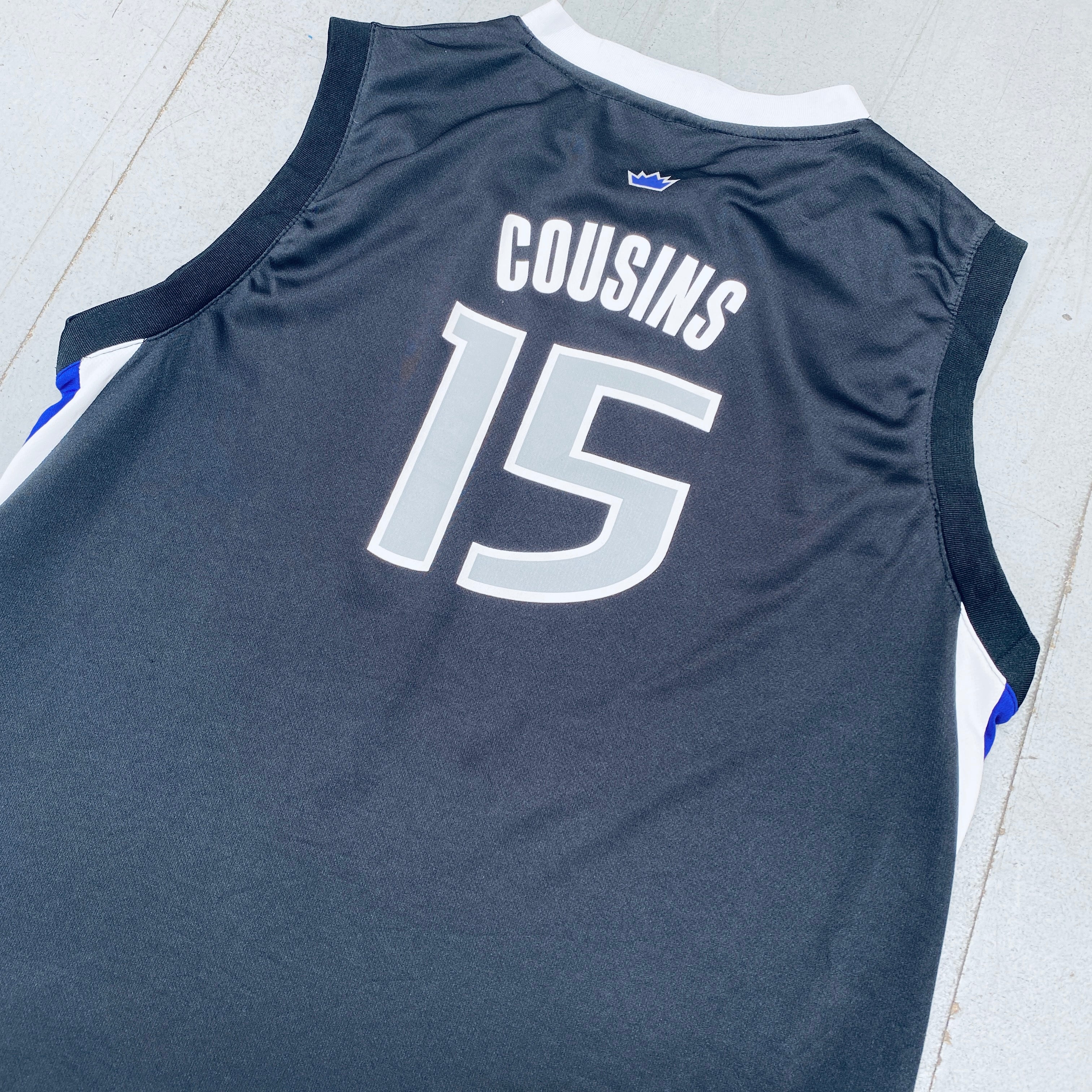DeMarcus Cousins Sacramento Kings 2011/12 Black Adidas Jersey Size S - NBA Basketball Fan Gear for Games & Collectibles