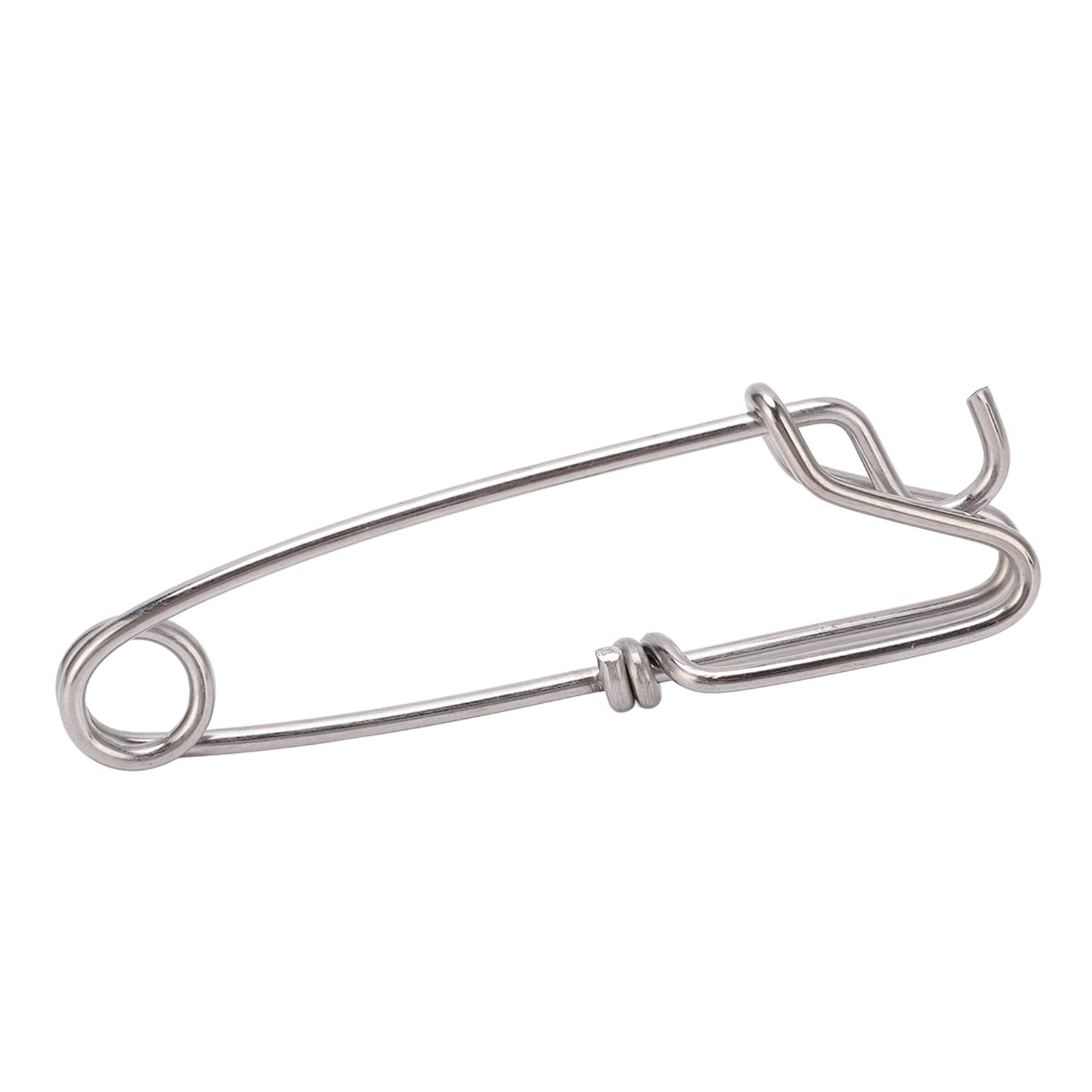 **5-Pack Stainless Steel Fishing Clips for Longline Fishing - Durable 3.0 x 110mm Hooks - Perfect for Saltwater & Freshwater Anglers - Ideal for Trolling, Deep Sea & Shore Fishing**