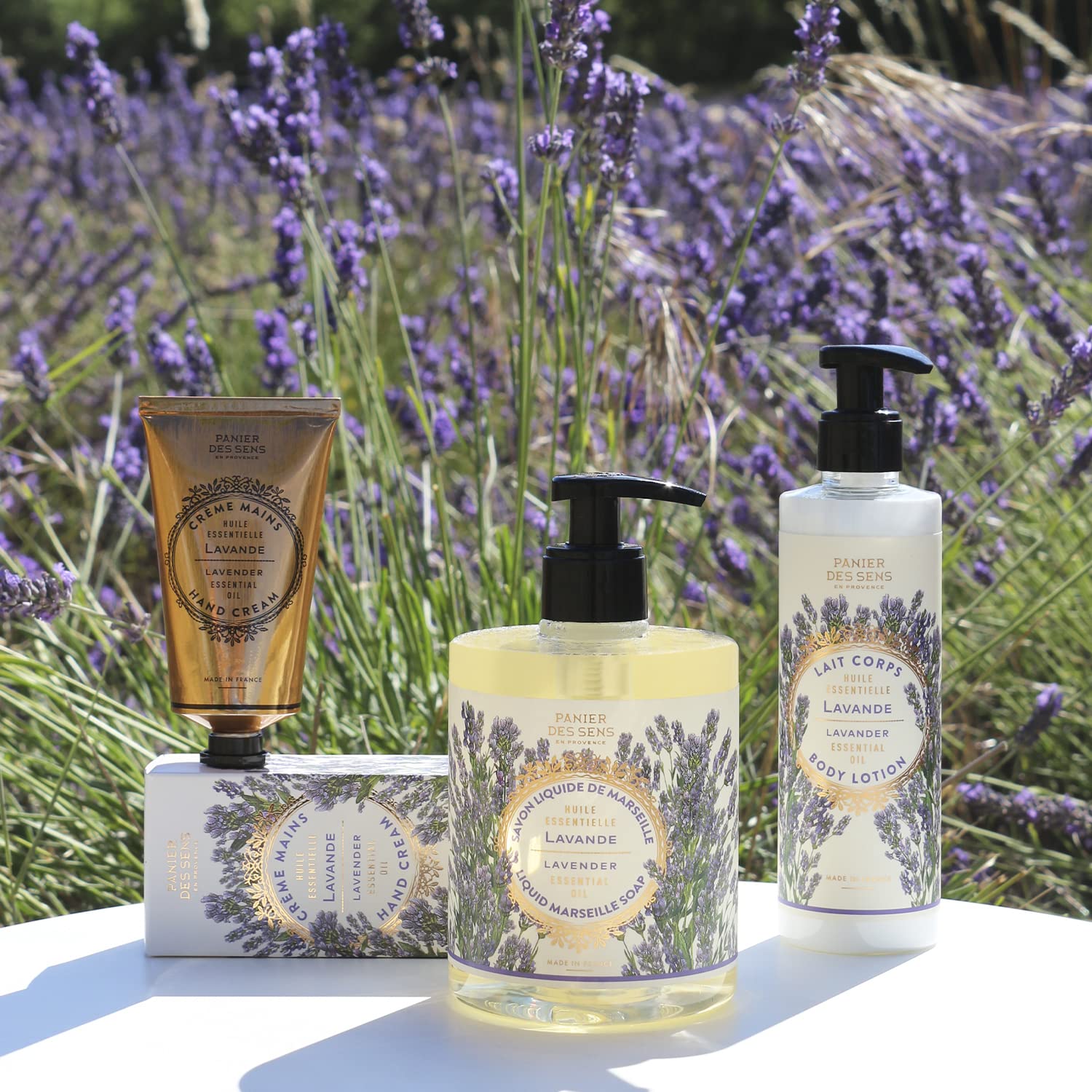 Panier des Sens Lavender Body Lotion for Dry Skin - Hydrating & Nourishing Body Cream with Shea Butter & Olive Oil - 97% Natural Ingredients Moisturizer for Women - 8.45 Fl Oz - Perfect for Daily Hydration, Relaxation & Spa-Like Self Care at Home