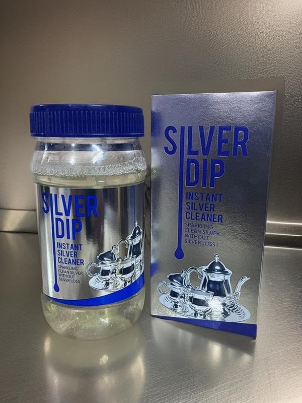 Brilliant Silver Dip - Instant Silver Cleaner & Polish Without Silver Loss | Silver Shield Tarnish Remover (300ml) | Perfect for Jewelry, Silverware & Antique Restoration
