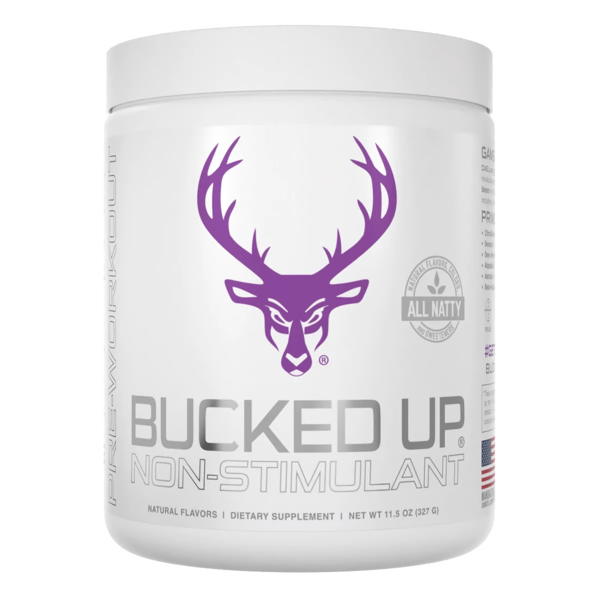 Bucked Up Non-Stimulant Pre-Workout Powder - Caffeine-Free Energy & Focus Booster for Gym, Fitness & Athletic Performance