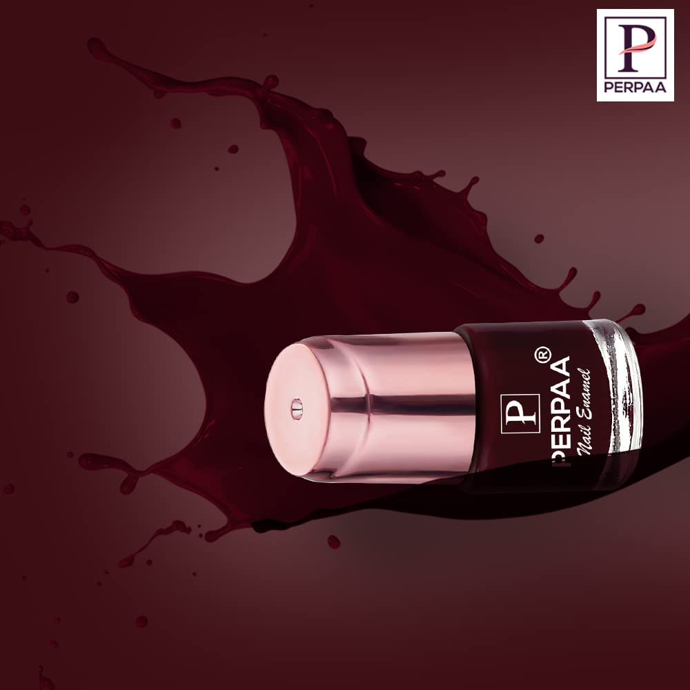 PERPAA® Quick-Drying Long-Lasting Gel Nail Polish - Glossy Bridal Maroon | Chip-Resistant & High Shine | Perfect for Weddings, Parties & Special Occasions