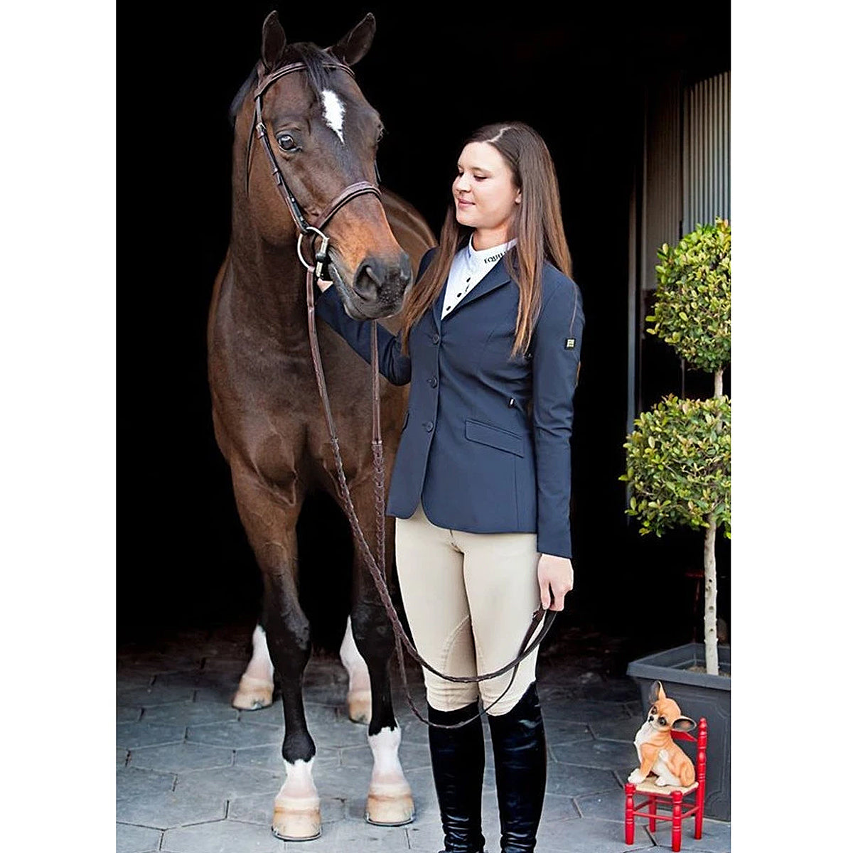 Equiline Women's Hayley Hunter Show Coat - X Cool Evo Technology for Breathable Comfort | Perfect for Equestrian Competitions & Horse Riding Events