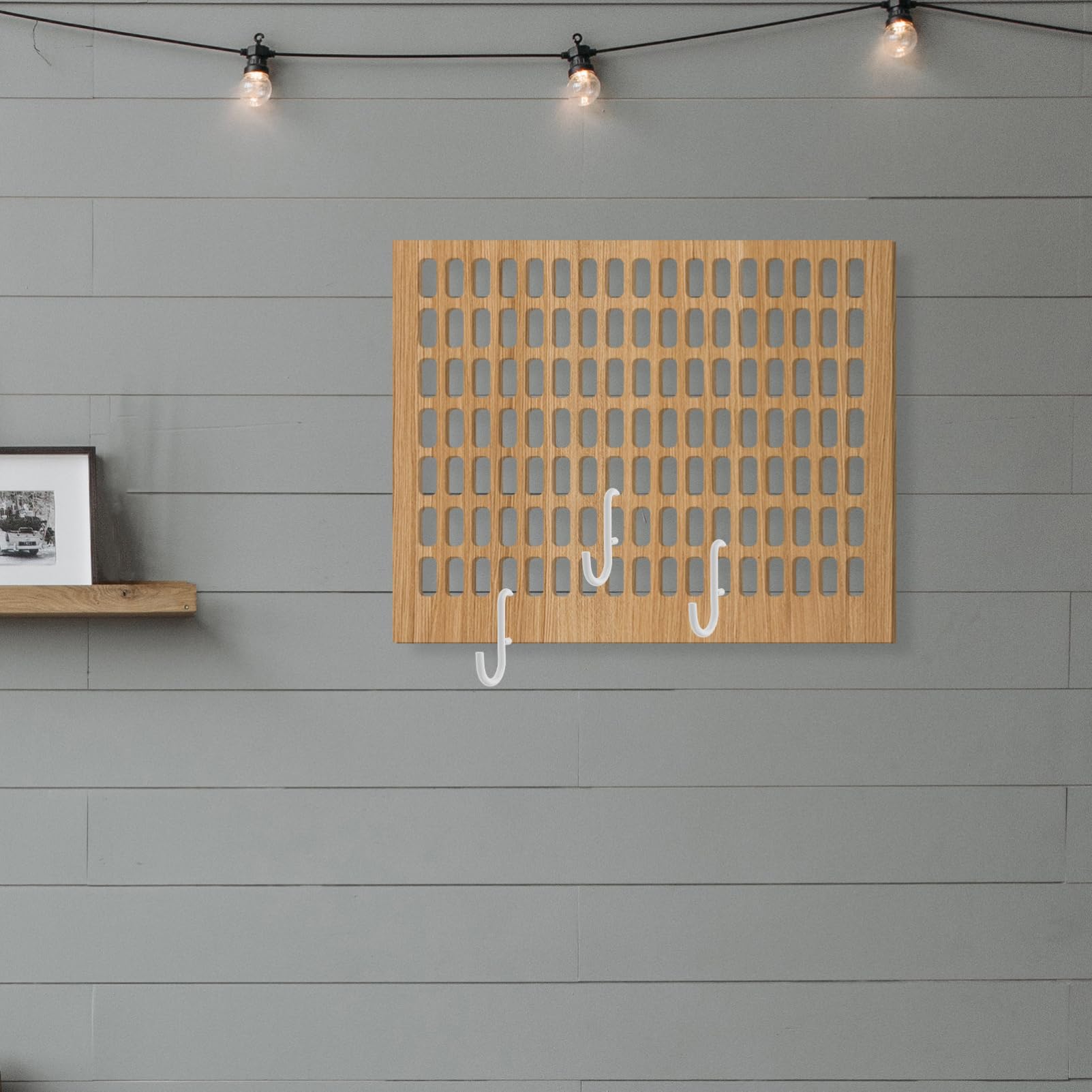 BUGUUYO 5 Pack Pegboard Hooks - Heavy Duty Iron Wall Mount Hooks for Garage, Kitchen & Bedroom Organization - White Storage Hanging Hooks for Tools, Utensils & Home Decor