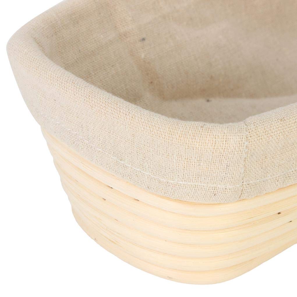 12 Inch Oval Banneton Brotform - Natural Rattan Bread Proofing Basket with Liner for Sourdough, Artisan Bread Baking - Perfect for Home Bakers & Professional Bakeries