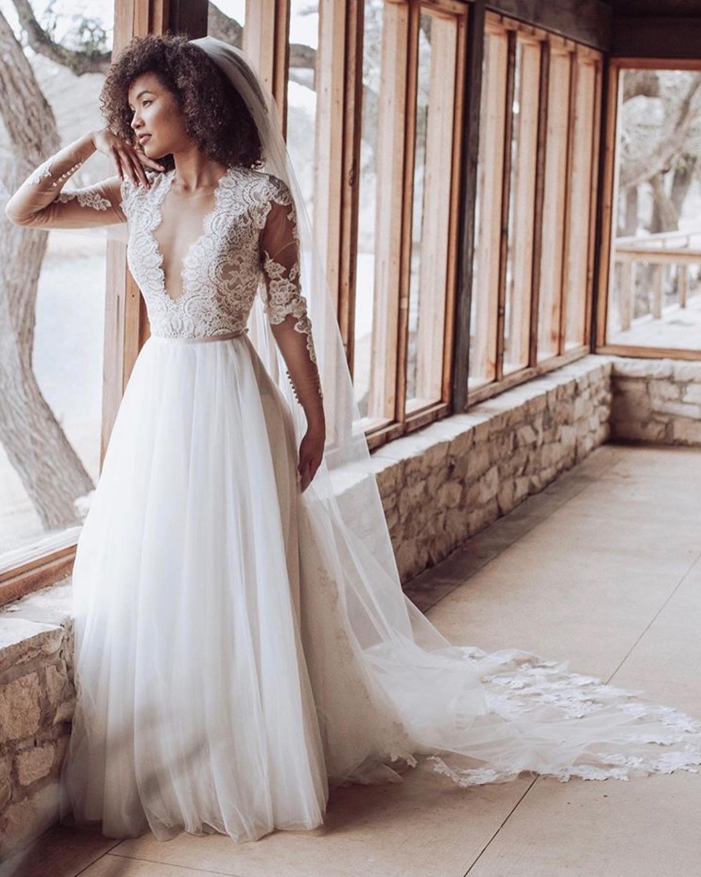 Wtoo Camden 13701 Lace Wedding Dress with Long Sleeves - Elegant A-Line Bridal Gown for Church Ceremony & Formal Wedding Reception