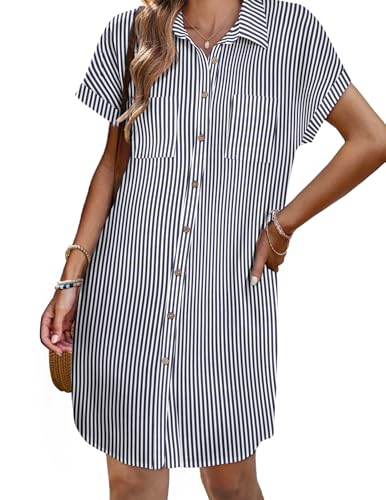 Dark Blue+white Stripe