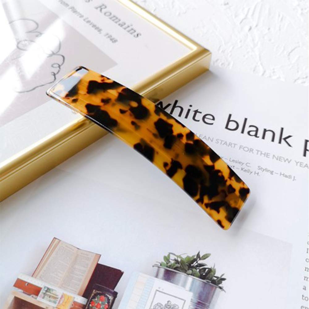 3-Piece Vintage Rectangular Hair Clips Set - Large Retro Barrettes, Ponytail Holder Clips & Spring Hairpins for Women & Girls | Perfect for Everyday Styling, Office & Special Occasions