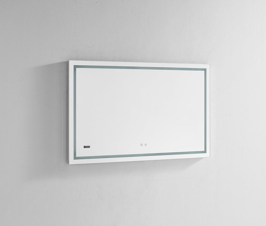 Aquadom Daytona 40x30 Inch LED Lighted Bathroom Mirror with Anti-Fog - Modern Vanity Mirror for Makeup & Shaving - Perfect for Bathrooms, Bedrooms & Dressing Rooms