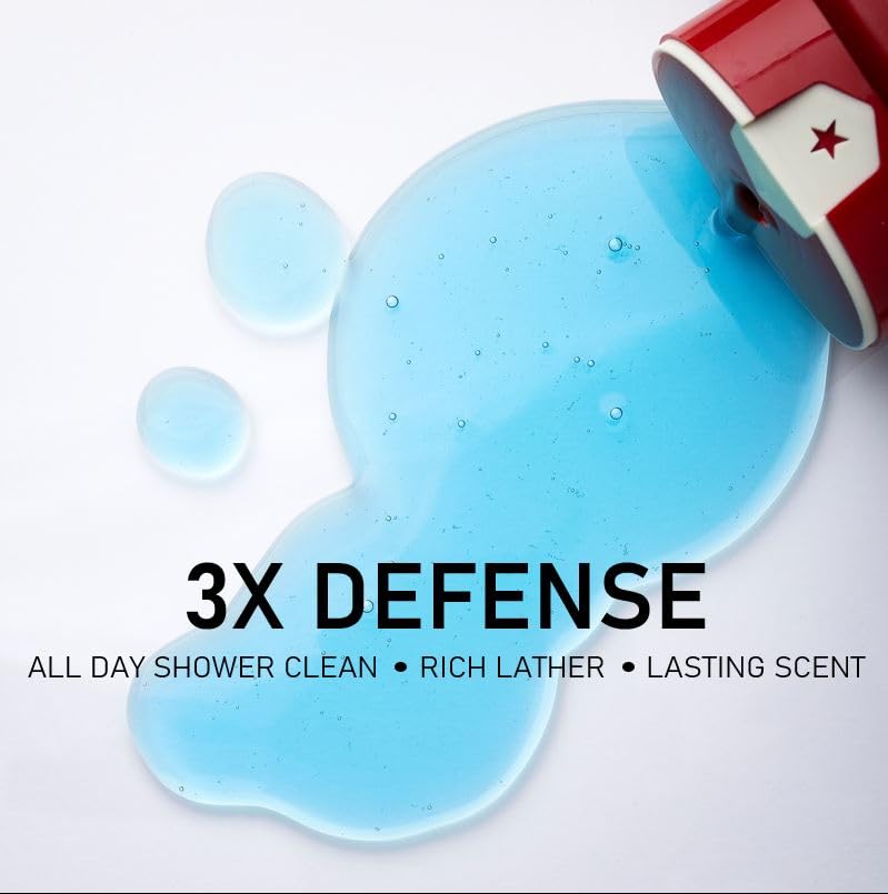 Old Spice Men's Body Wash 24/7 Shower Fresh - Cedarwood Scent, Long Lasting Fragrance, Red Collection, 24 fl oz (Pack of 4) - Perfect for Gym, Travel & Daily Shower Routine