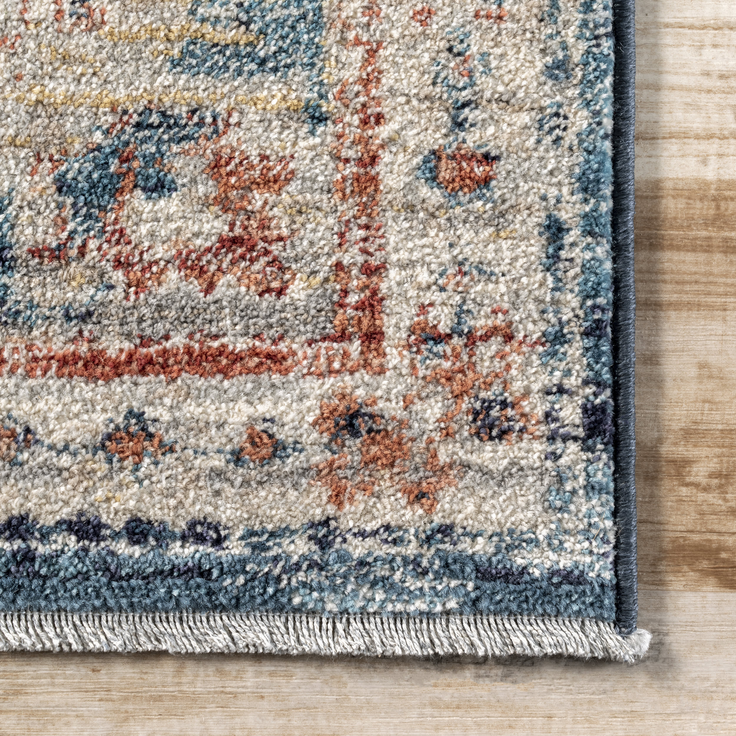 Barbed Mast Medallion Rug - Blue Persian Style Area Rug for Living Room, Bedroom & Dining Room | Non-Slip Soft Comfortable Home Decor