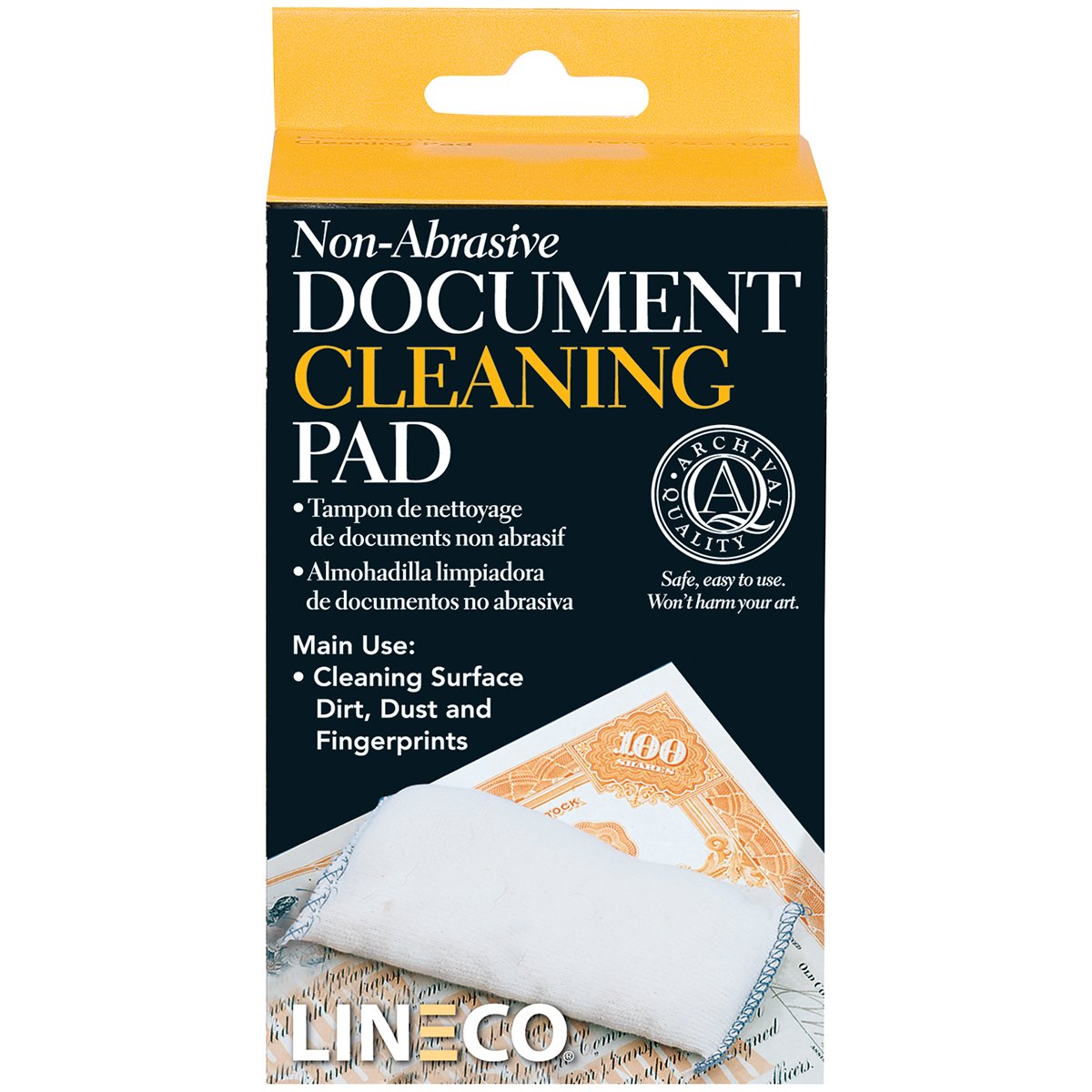 Lineco Document Cleaning Pad - Acid-Free Archival Safe Paper & Photo Cleaner for Scrapbooking, Framing & Preservation - Ideal for Artists, Archivists & Crafters