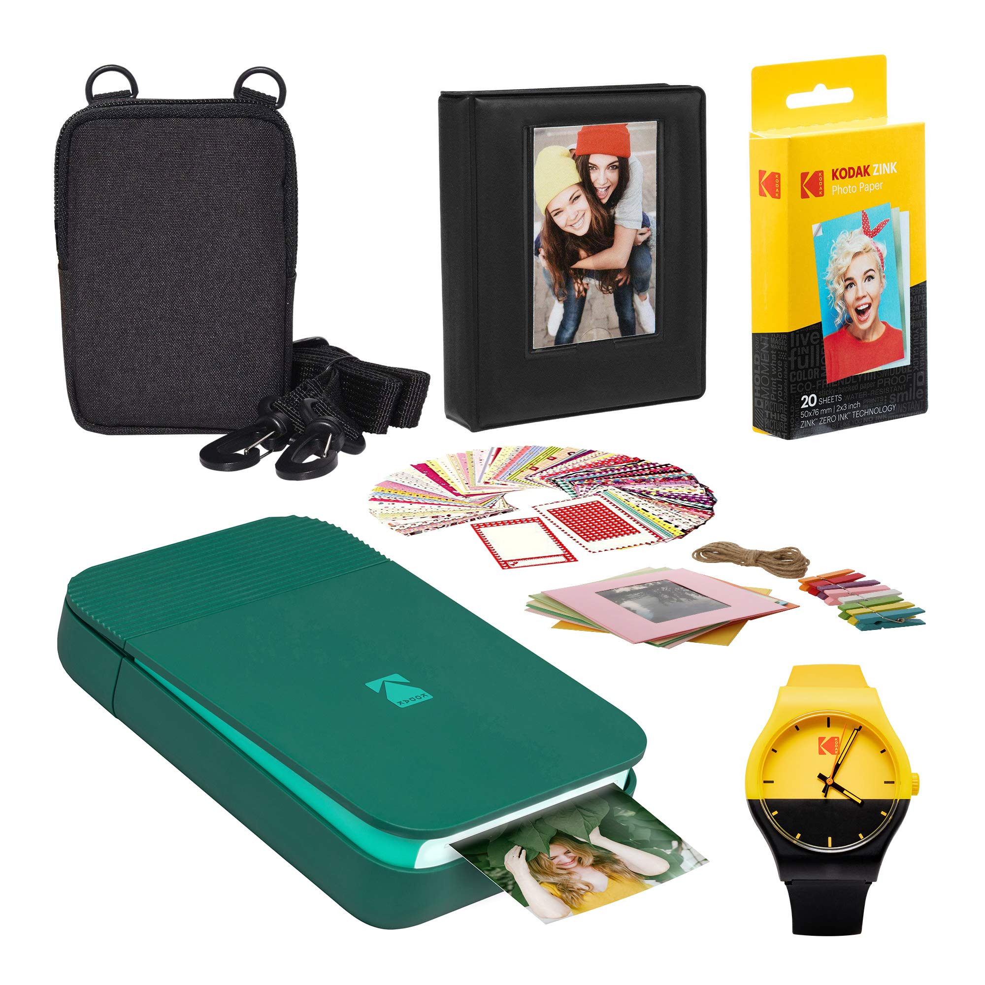 KODAK Smile Instant Digital Printer (Green) - Portable Photo Printer for Polaroid Style Pictures, Scrapbook & Photo Album Kit - Perfect for Travel, Parties, and DIY Projects