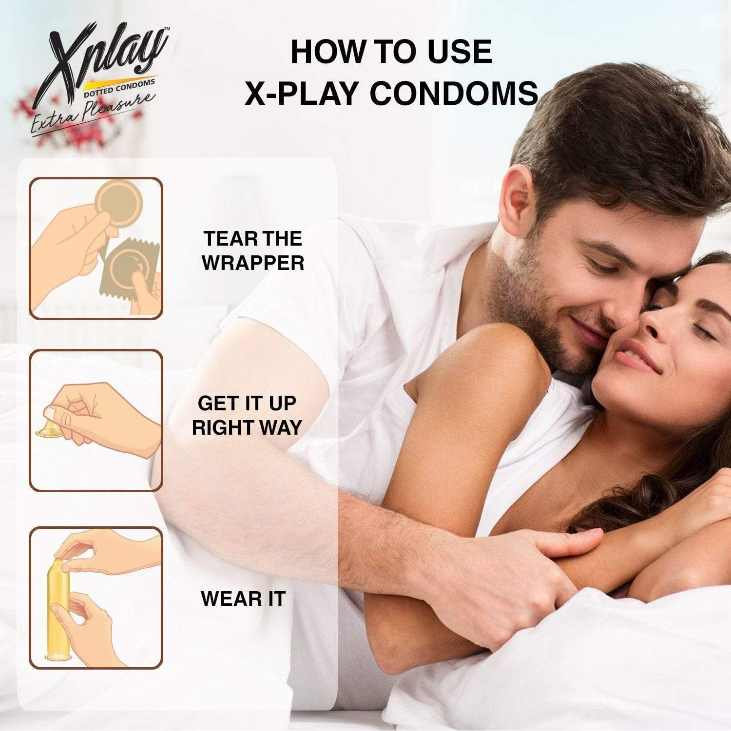 Dr Trust USA Xplay Dotted Condoms - Premium Chocolate Flavored Condoms for Enhanced Pleasure & Protection | Perfect for Romantic Nights & Couples Intimacy