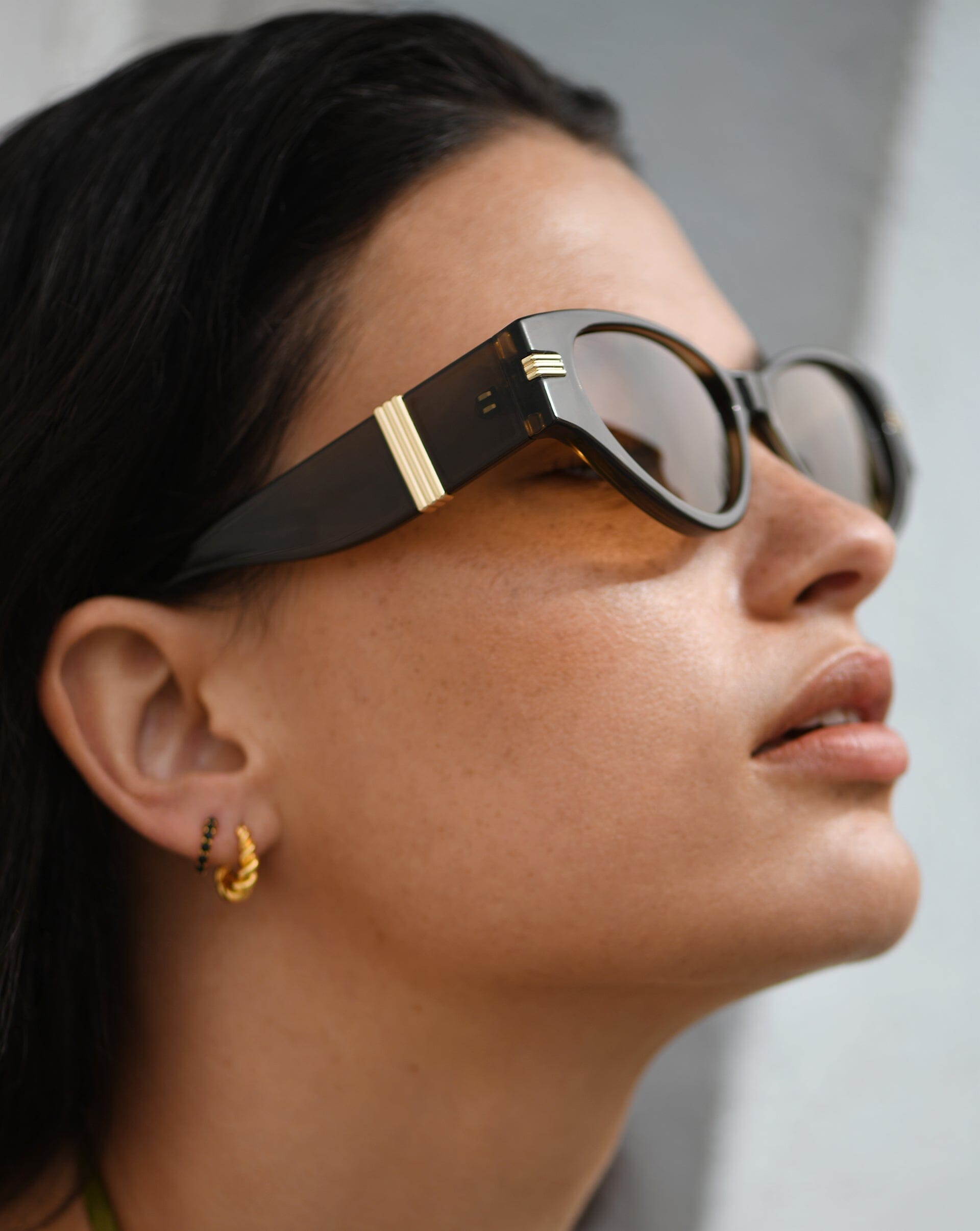 Le Specs Scorpius Ridge Cat Eye Sunglasses for Women - Olive Green UV Protection Fashion Shades | Perfect for Beach, Driving & Outdoor Activities