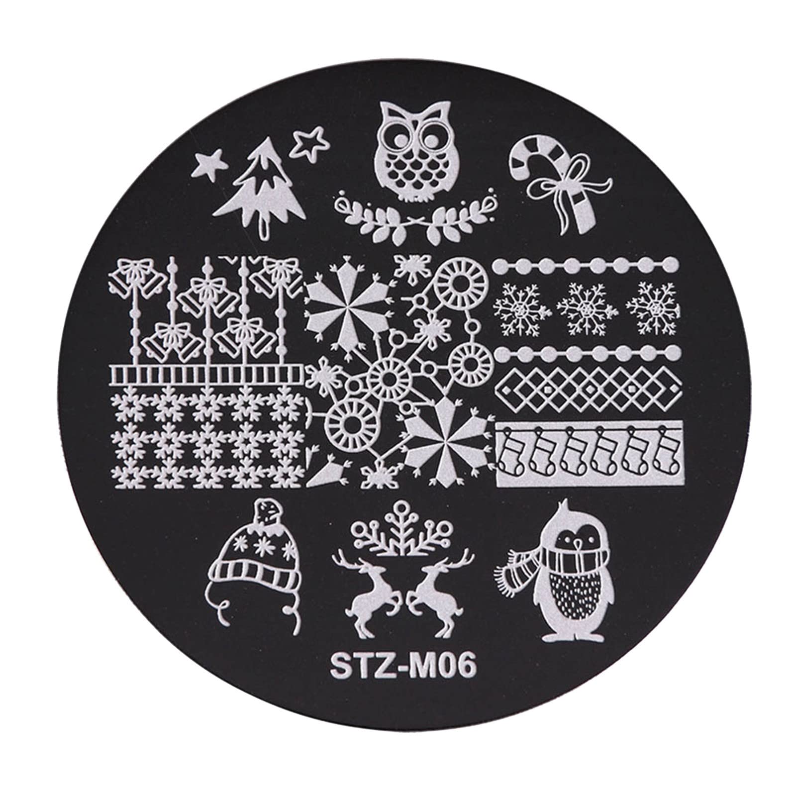 Christmas Nail Stamping Plates Kit - 10PCS Holiday Manicure Plates with Snowflake, Tree & Festive Designs - Easy DIY Nail Art Stamping Templates for Christmas Party, Gift Giving & Winter Nail Decorations