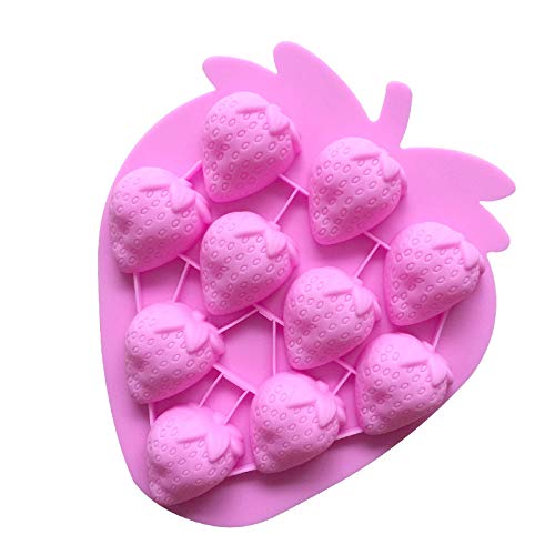 Premium Silicone Chocolate Candy Mold - Strawberry, Pineapple, Apple, Grape Shapes for Baking, Ice Cubes, Jelly, Biscuits & Gummy Candies | Flexible, Reusable & BPA-Free | Perfect for DIY Desserts, Party Treats & Holiday Baking