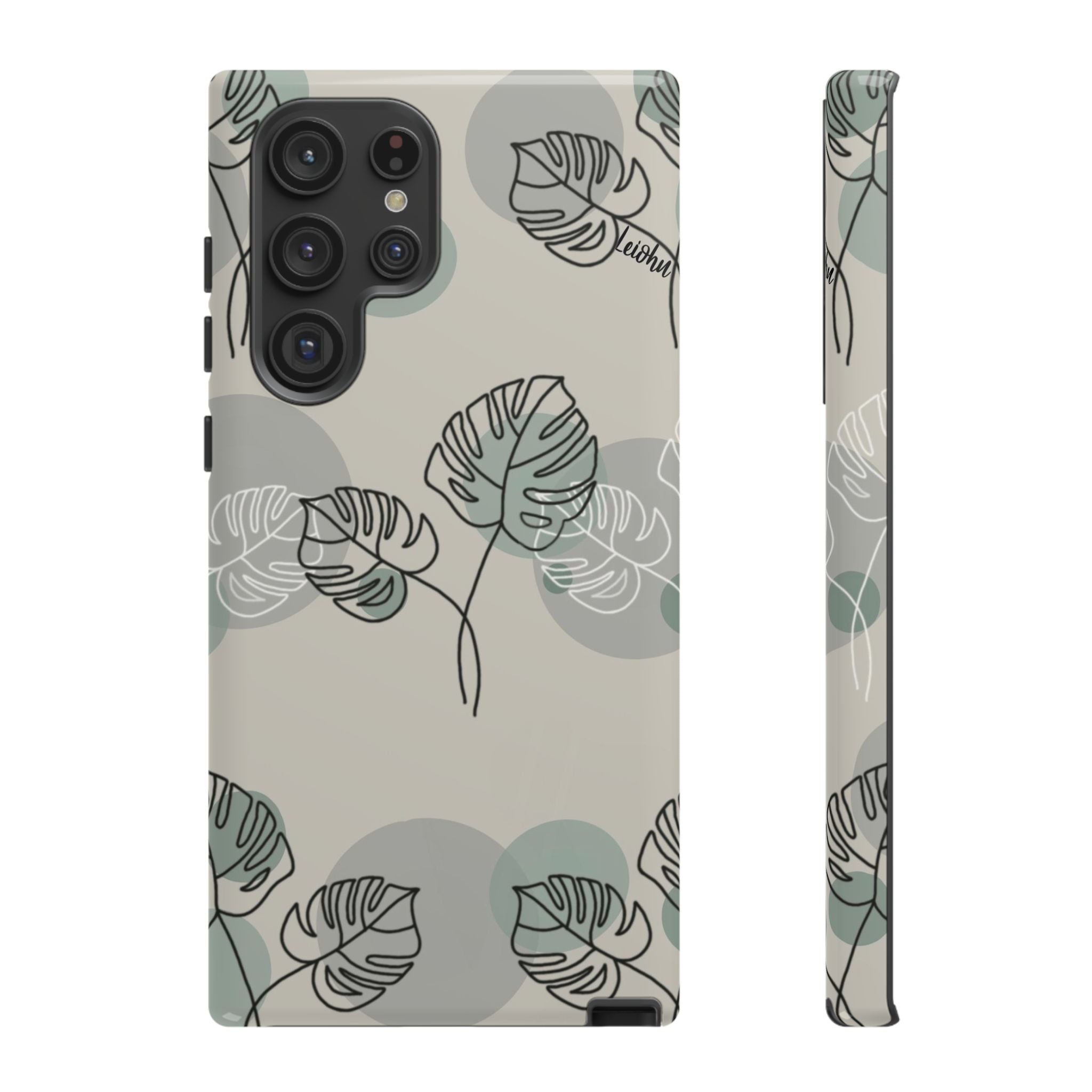 Vintage Monstera Leaf Samsung Galaxy Phone Case - Stylish Protective Cover for Samsung Galaxy S21/S20/Note 20 - Perfect for Nature Lovers & Boho Aesthetic